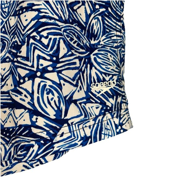 SPEEDO MENS L SWIM TRUNKS SHORTS DRAWSTRING ELASTIC WAIST MESH LINED Tropical - Picture 4 of 9